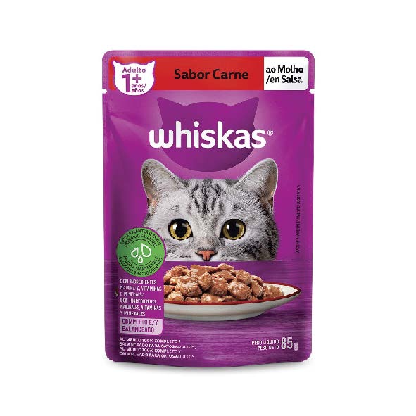RACAO GATO WHISKAS ADL CARNE