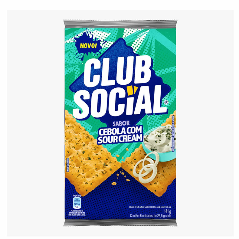 BISC CLUB SOCIAL CEBOLA SOUR CREAM 141G